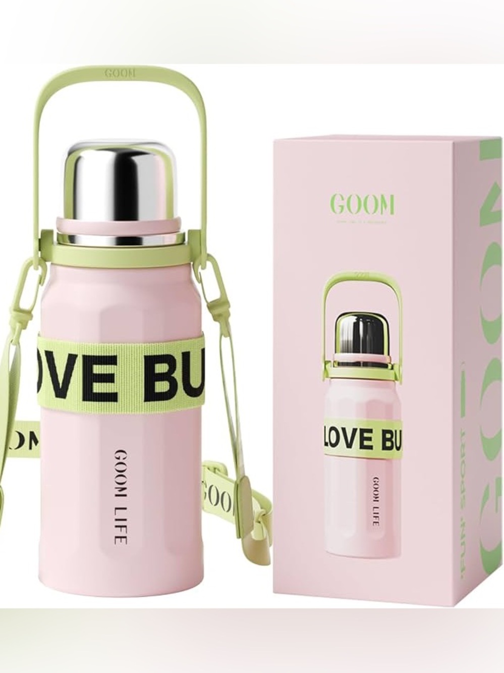 GOOM The Grip 32 oz Water Bottles for Hot and Cold Drinks Stainless Steel Bottle